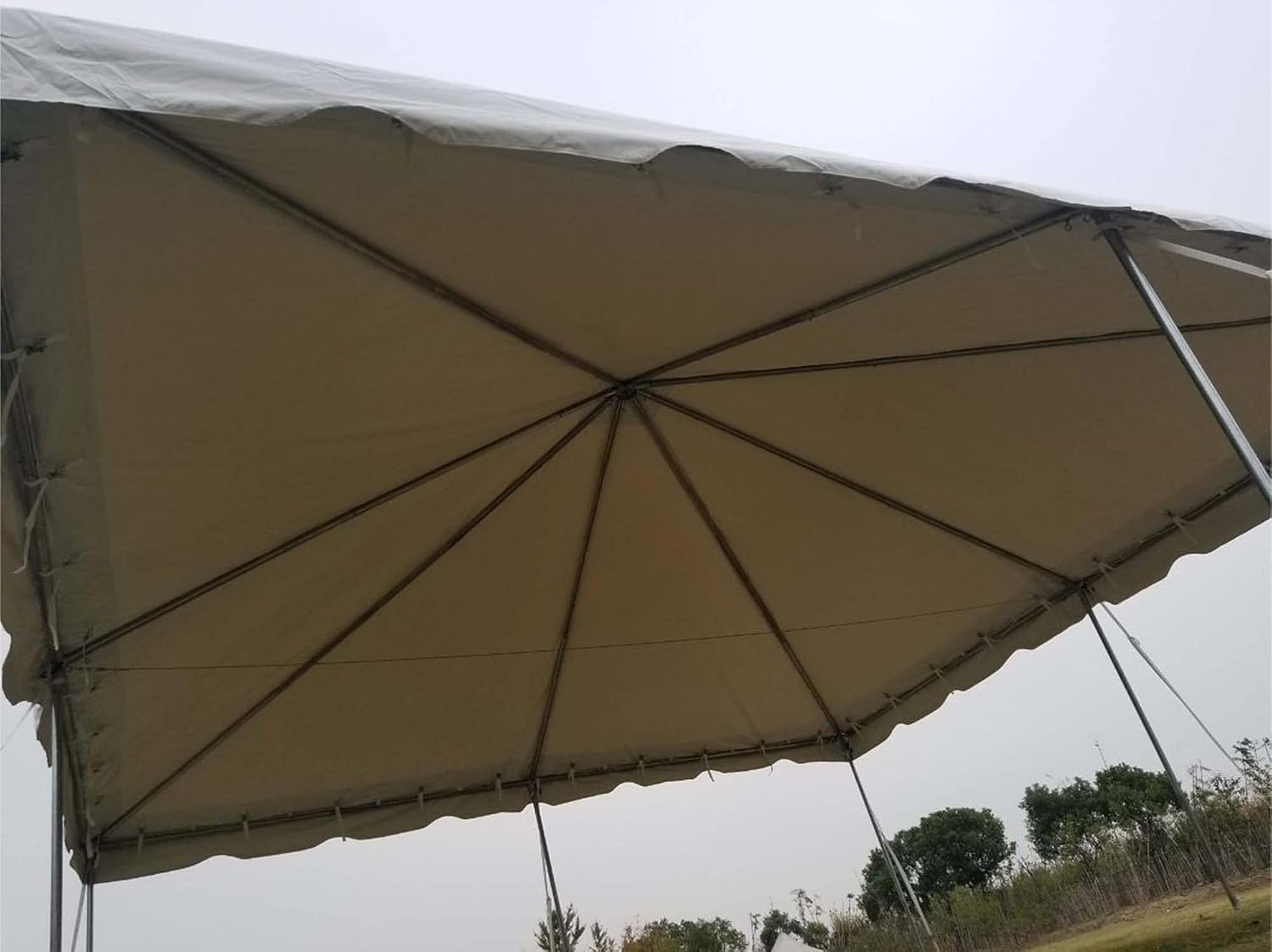 Party Tents Direct 20x20 Canopy Tent, West Coast Steel Frame, White Heavy Duty Waterproof PVC Vinyl Event Tent Pavilion Gazebo for Weddings, Parties and Outdoor Events
