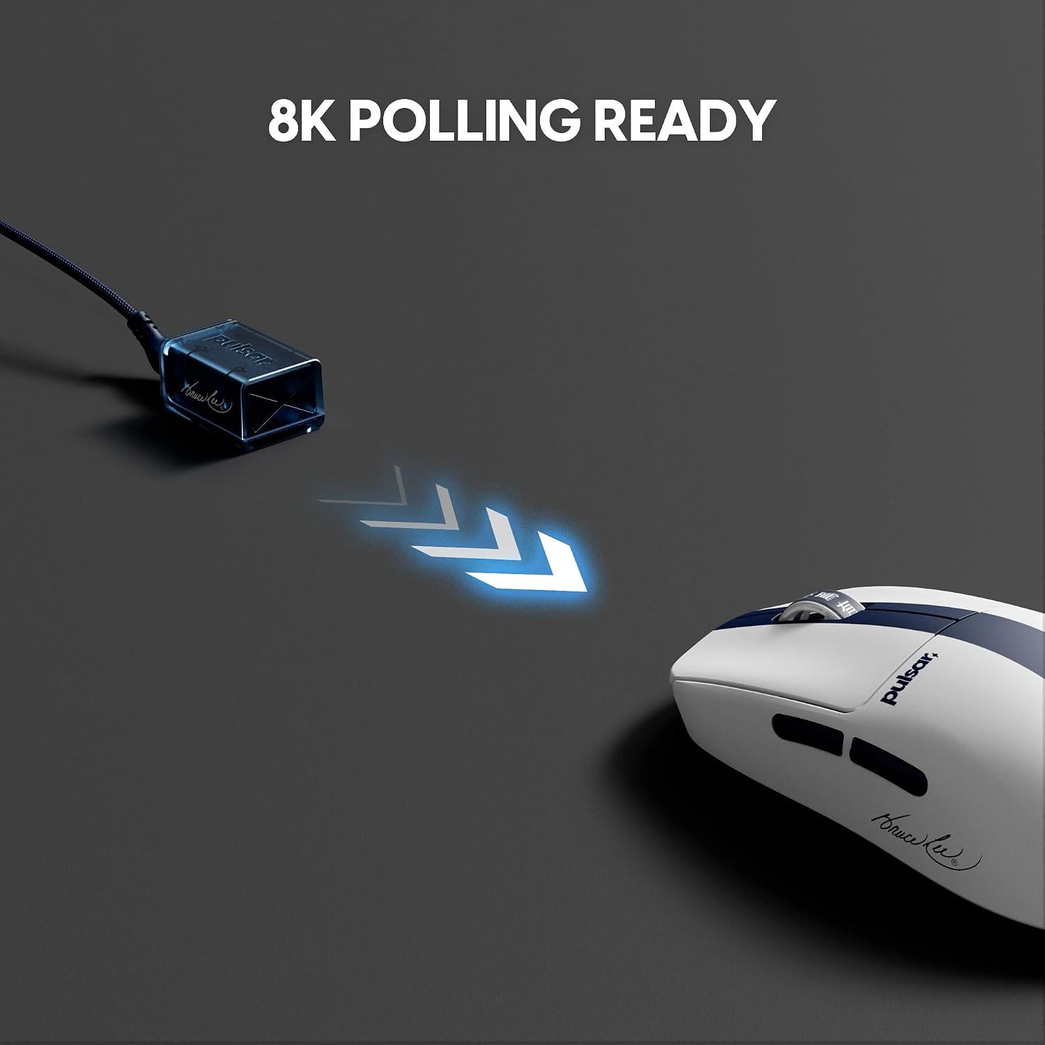 Pulsar Gaming Gears X2 Crazylight Wireless Gaming Mouse, Ultra Lightweight 1.38 oz (39g), Optical Switch, 32000 DPI, 750 IPS, XS-1 Sensor, 8k Compatible (Medium, Bruce Lee 85th Edition)