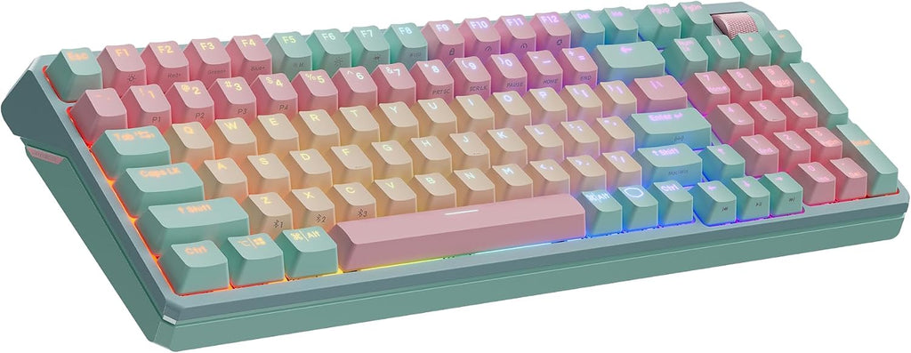 Cooler Master MK770 Macaron Wireless Mechanical RGB Gaming Keyboard, Kailh Box V2 Linear Red Switches, Gasket Structure, Hot-Swappable, Bluetooth|2.4GHz, Tactile 3-Way Dial, QWERTY (MK-770-MCKR1-US)
