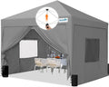 Quictent Privacy 8x8 Pop up Canopy Tent with Sidewalls and Roll-up Ventilated Windows, One Person Easy Setup, Outdoor Commercial Gazebo Shelter Enclosed Waterproof, Bonus 4 Sandbags