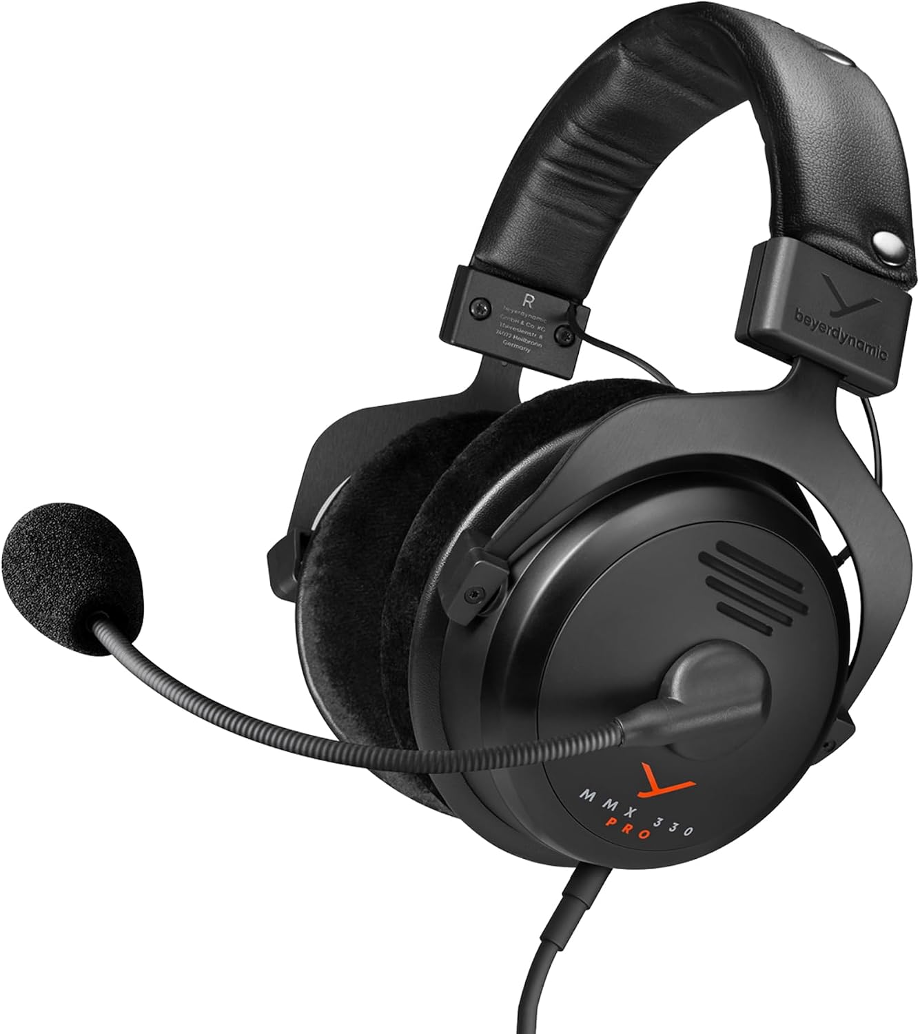 beyerdynamic MMX 330 Pro Open-Back Gaming Headset with Stellar.45 Driver and Condenser Microphone, Wired Gaming Headphone Suitable for PC, Gaming Console, PS, Switch. Handmade in Germany, Black