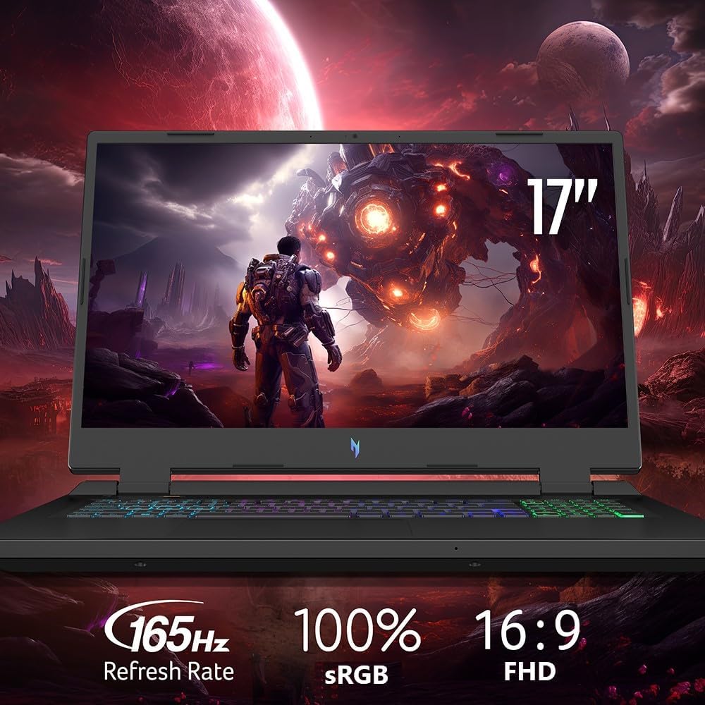 acer Nitro 17 Gaming Laptop | AMD Ryzen 5 8645HS Hexa-Core AI Capable Processor | NVIDIA GeForce RTX 4050 Laptop GPU | 17.3' FHD IPS 165Hz Display | 16GB DDR5 | 512GB SSD | Wi-Fi 6E | AN17-42-R61S