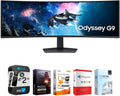 Samsung 49' Odyssey G9 G95C DQHD 240Hz DisplayHDR 1000 Curved Gaming Monitor Bundle with Tech Smart USA Elite Suite 18 Standard Editing Software Bundle + 1 Year CPS Enhanced Protection Pack