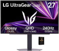 LG Ultragear 27 Inch QHD OLED Gaming Monitor 2650x1440 240Hz 0.03ms NVIDIA G Sync AMD FreeSync Premium Pro 400 HDMI 2.1 DisplayPort Includes 12 Month CPS Protection Plan Enhanced Game Experience