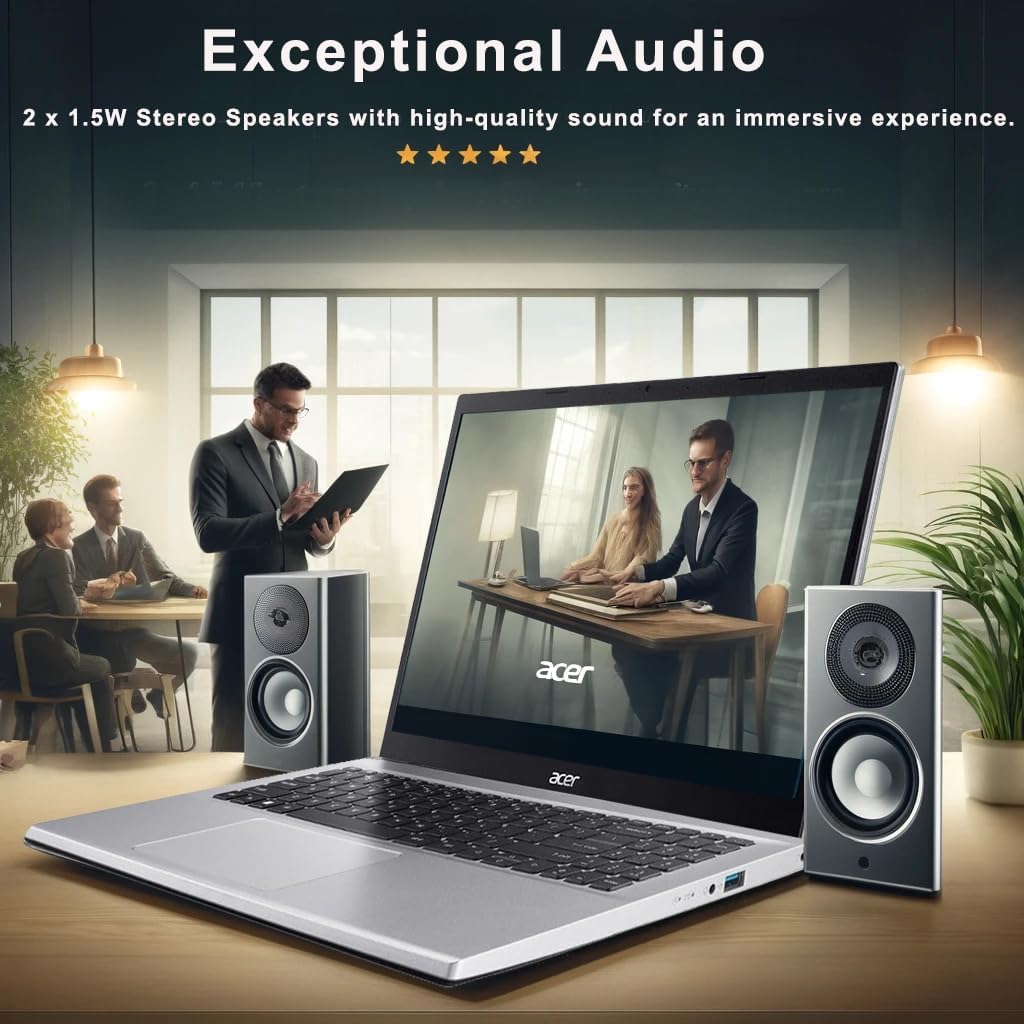 acer Aspire Premium Laptop | AMD Ryzen 7 5700U (Beats i7-1250U) CPU | 16GB RAM | 2TB SSD | 15.6' FHD Display | Fast Wi-Fi 6 | Sleek Design | Ethernet Port | AI Noise Removal | Windows 11 | WOWPC