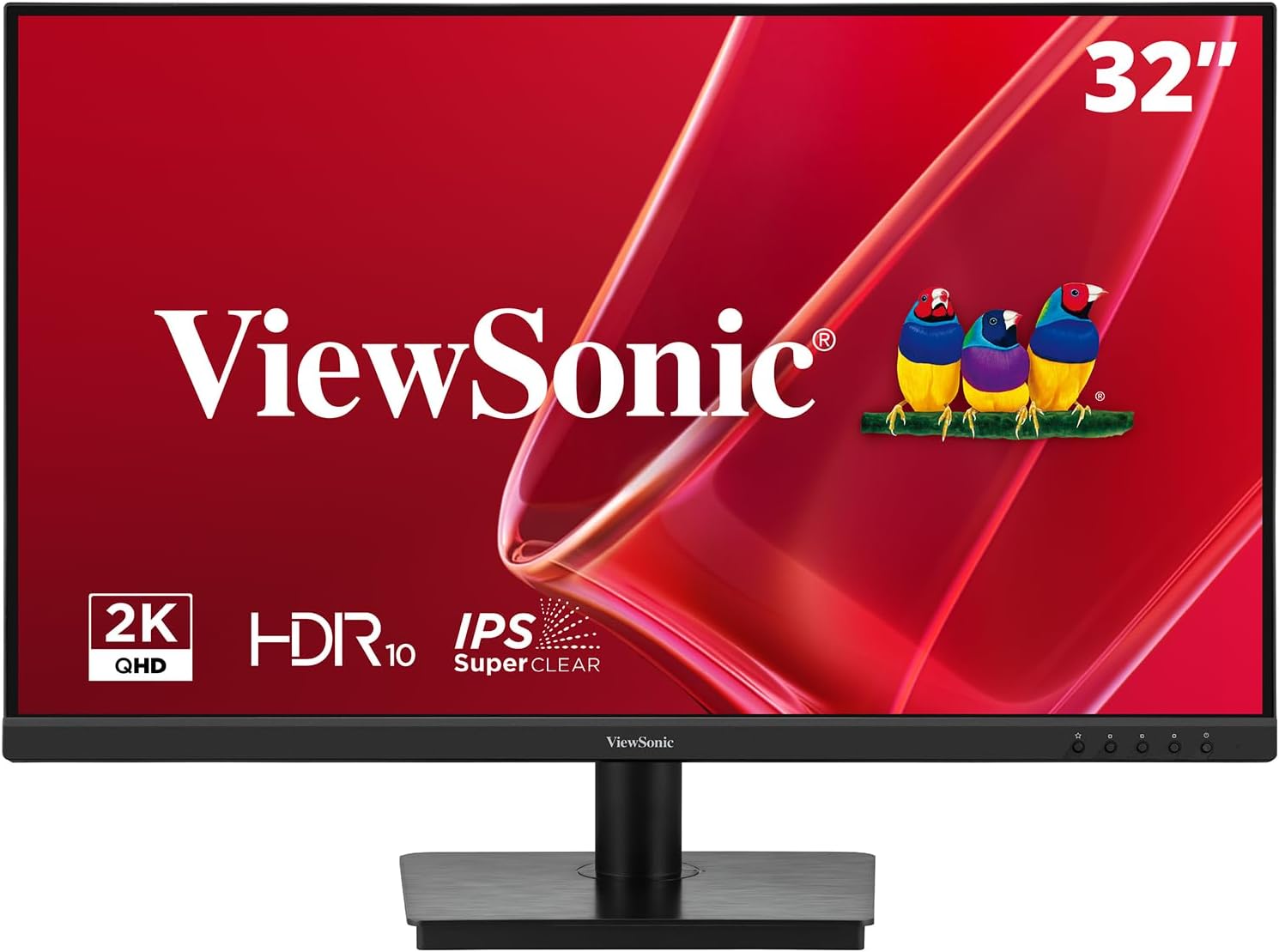 ViewSonic VS3225-2K 32 Inch 1440p Monitor, IPS Display for Productive Home and Office Spaces, Eye Care Technology, Variable Refresh Rate, HDMI, and DisplayPort Inputs