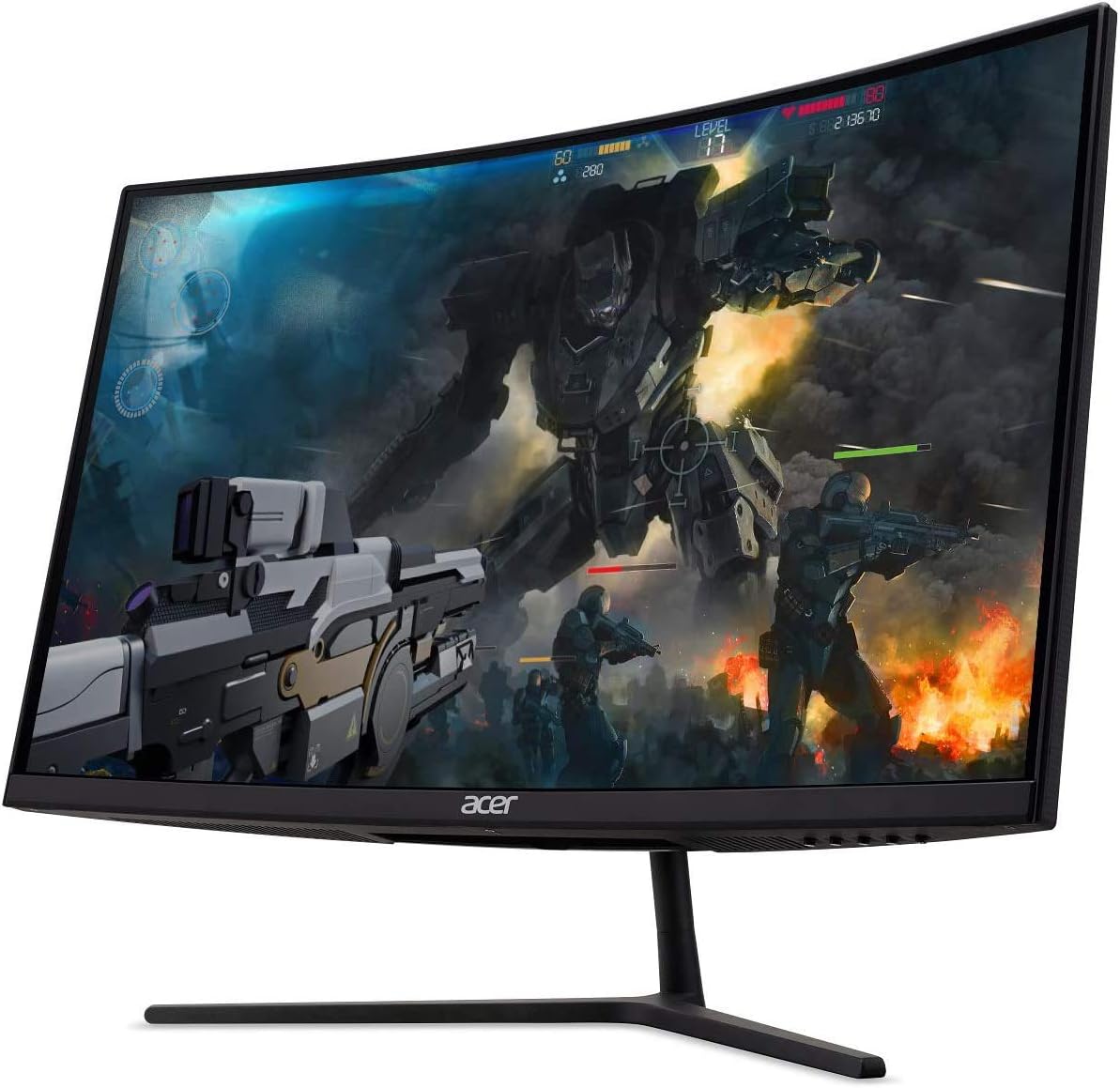 acer EI272UR Pbmiiipx 27' 1500R Curved WQHD (2560 x 1440) VA Gaming Monitor with AMD Radeon FreeSync2 HDR Technology, 144Hz,VESA Certified DisplayHDR400, DCI-P3 (Display Port & 3 x HDMI Ports),Black