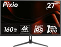 Pixio PX27U Wave 27 inch 160Hz Refresh Rate 4K 3840x2160p Resolution Fast IPS Panel 1ms GTG Response Time Black Tilt Adjustable Gaming Monitor with Adaptive Sync