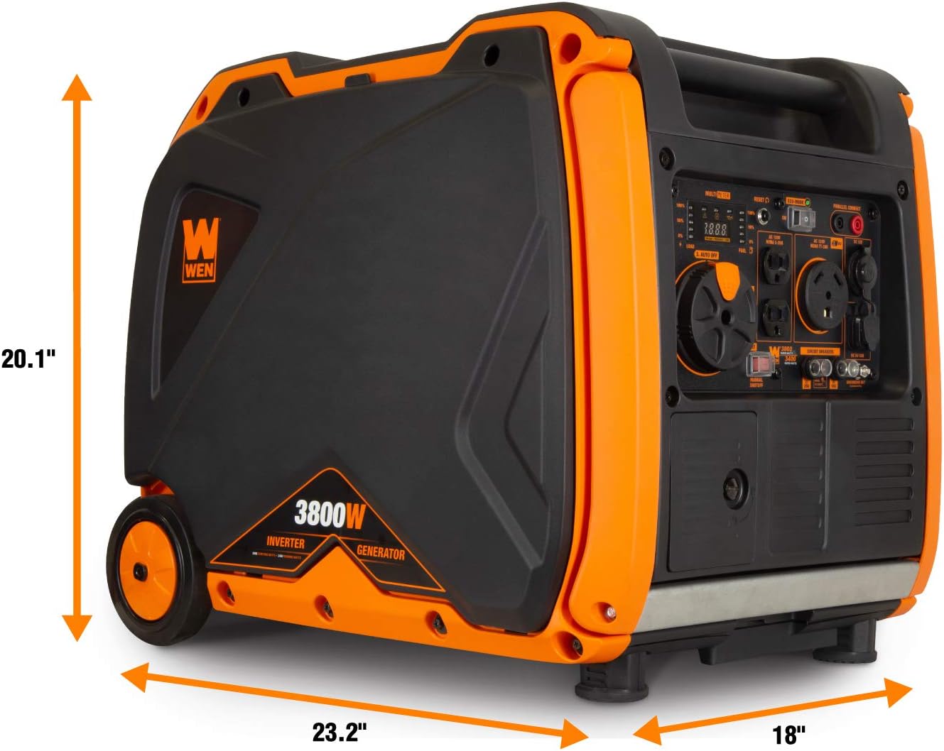 WEN Super Quiet 3800-Watt RV-Ready Portable Inverter Generator with Fuel Shut-Off and Electric Start (56380i)