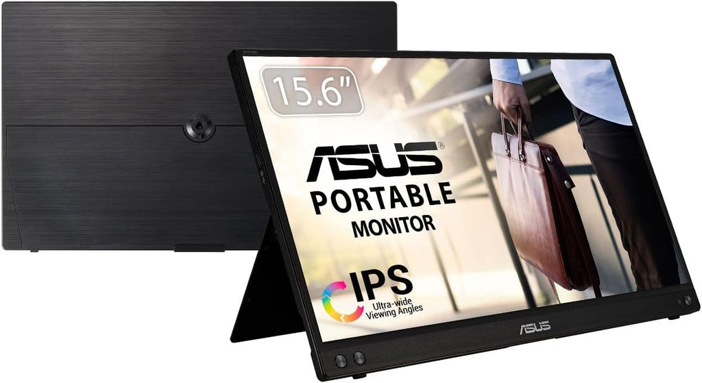 ASUS ZenScreen 15.6 Inch Portable Monitor - 1080P, Full HD, IPS, USB Type-C, Eye Care, Kickstand, for Laptop, PC, Phone, Console, Anti-Glare Surface, 3-Year Warranty - MB16ACV