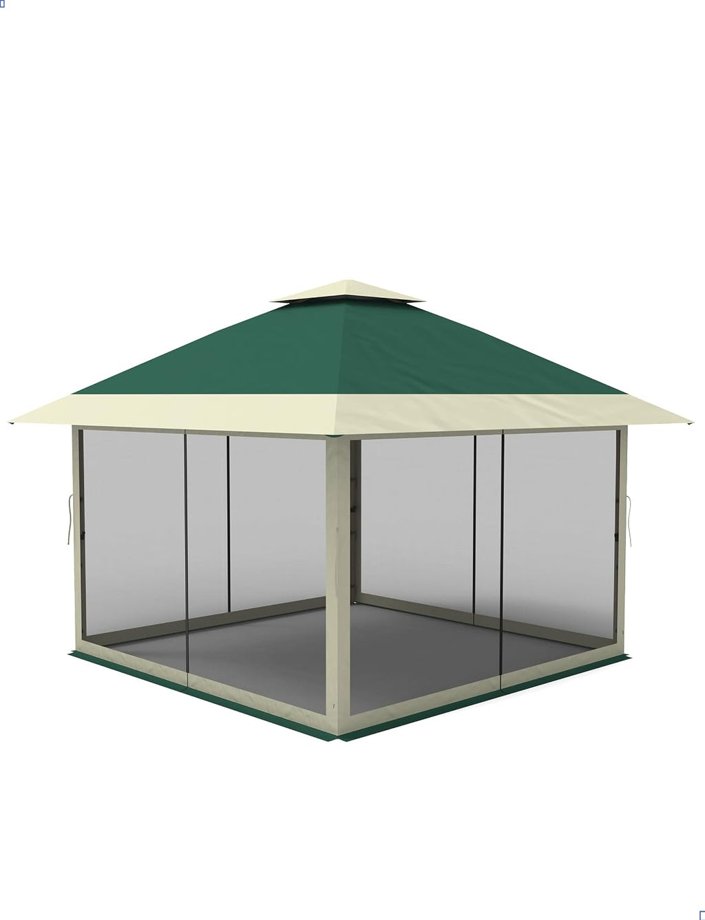 KYBOLT 12x12 Pop Up Gazebo Outdoor Canopy Shelter with Mosquito Netting 4 Stanbags Instant Gazebo Tent for Lawn, Garden, Backyard, Deck (Olive Green + Taupe)
