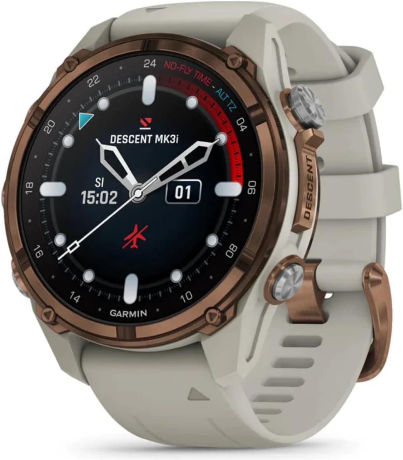 Garmin Descent Mk3 & Mk3I 51 MM & 43 mm, Titanium Dive Computer - Extra-Long Strap | Up to 25 Days Battery Life, AMOLED Display, Multi-Band GPS Smartwatch & Gift Bundle (010-02753-13)