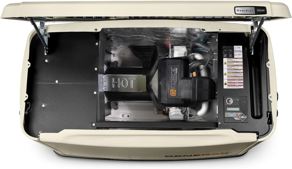 Generac Guardian 10kW Home Standby Generator - Automatic Whole House Backup Power for Storms, Emergencies, and Outages, WiFi Enabled, Runs on Natural Gas or Liquid Propane, Quiet Operation