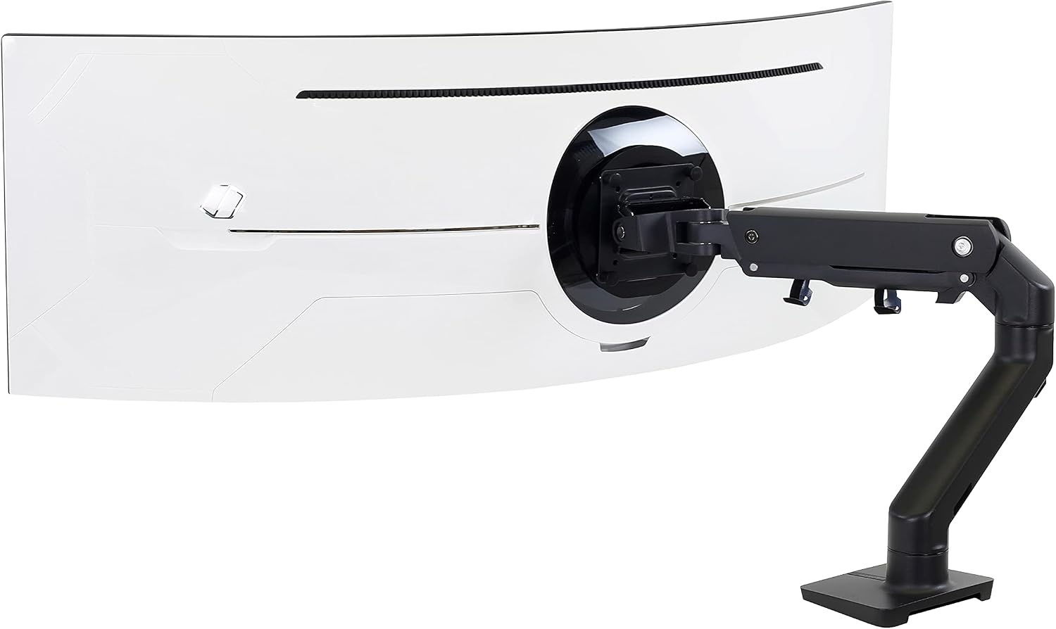 Ergotron – HX HD Premium Heavy Duty Gaming Monitor Arm, Single Monitor Desk Mount – for 1000R Curved Ultrawide Monitors Up to 49 Inches, 28 to 42 lbs, VESA 75x75mm or 100x100mm – HD Pivot, Matte Black