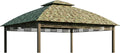 Garden Winds Durable 350 Replacement Canopy Top Compatible with Westbrook 10' x 12' Gazebo Model A101007903 - Camo Green