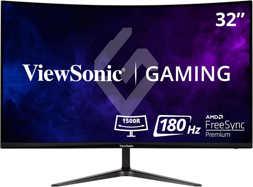 ViewSonic VX3218-PC-MHD 32 Inch Full HD 1080p 165Hz 1ms Curved Gaming Monitor with Adaptive-Sync Eye Care Frameless HDMI and Display Port (Renewed)