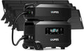 OUPES Guardian 6000 Ultimate Power System: 9216Wh Dual Battery Station with 6000W Output, 4x240W Solar Panels (960W), 120V/240V Dual Voltage for Complete Energy Independence & Home Backup
