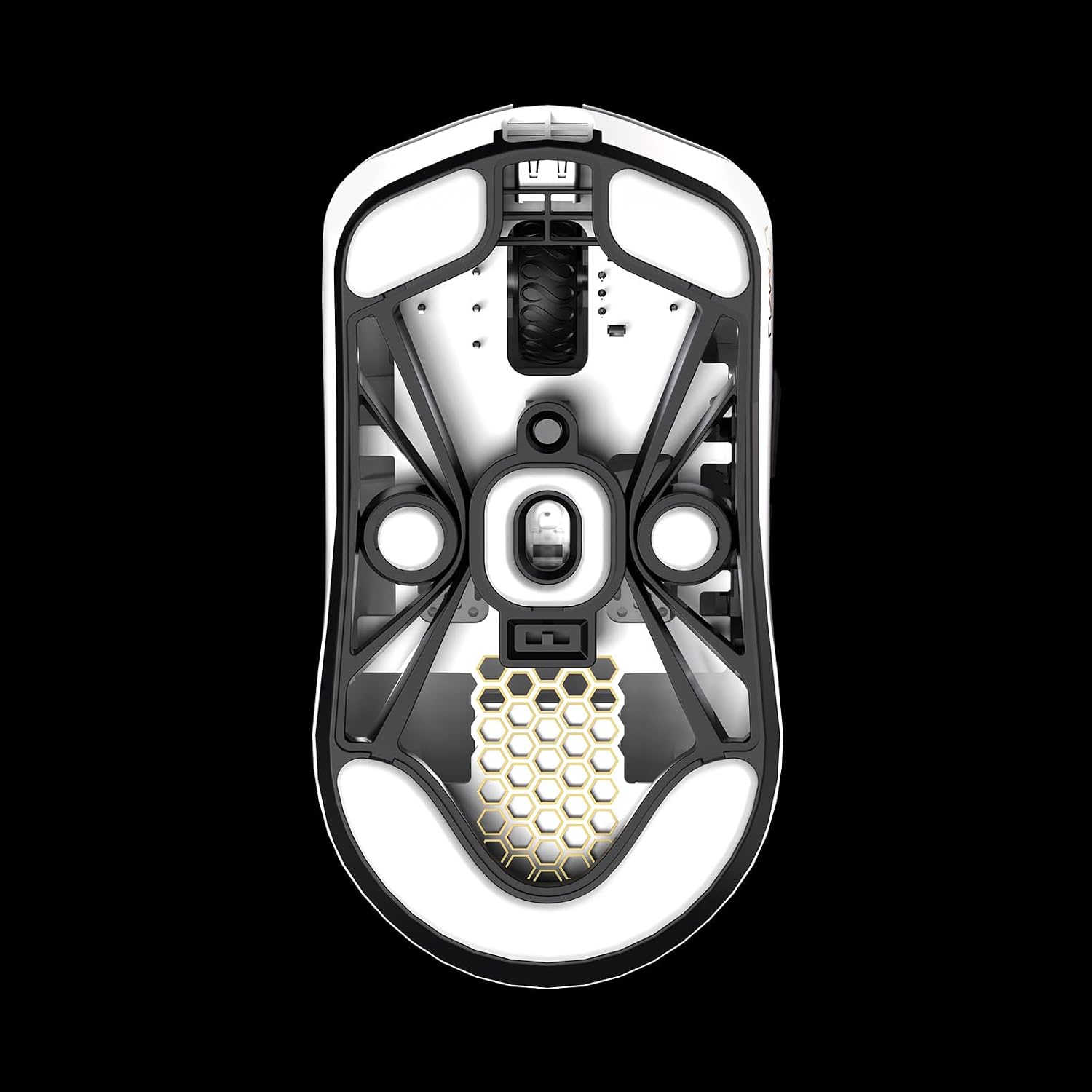 Lamzu Maya X Wireless Gaming Mouse, Ultra Lightweight 47g, Optical Switch, Maximum 30000 DPI, Symmetrical, MCU Nordic 52840, Dust-Proof Encoder, PAW3950 Sensor(Larger Maya) (White)