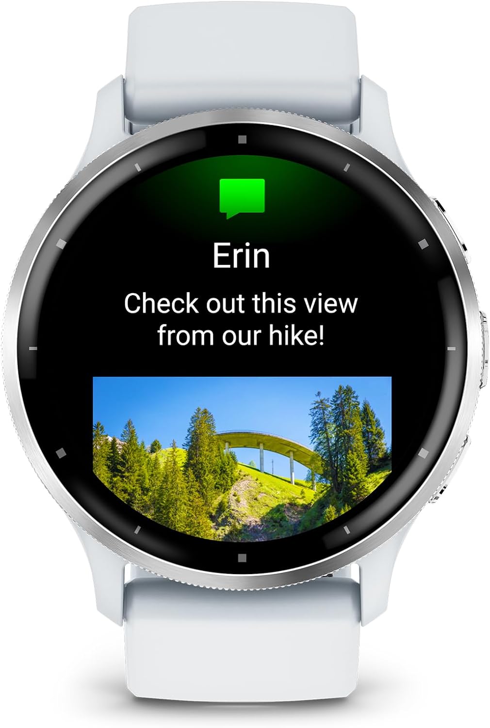 Garmin Venu 3 Running GPS Smartwatch with AMOLED Display, Advanced Health, Fitness Features, Up to 14 Day Battery Life with Signature Series Modern Power Stand | Silver with Whitestone Silicone Band