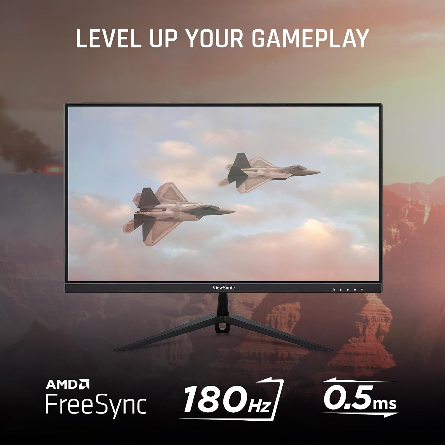 ViewSonic VX2428A 24 Inch 1080p Gaming Monitor, IPS Display with 180Hz and 0.5ms for Fast Gameplay, FreeSync and Eye Care Technology for Smooth Visuals, HDMI, and DisplayPort Inputs