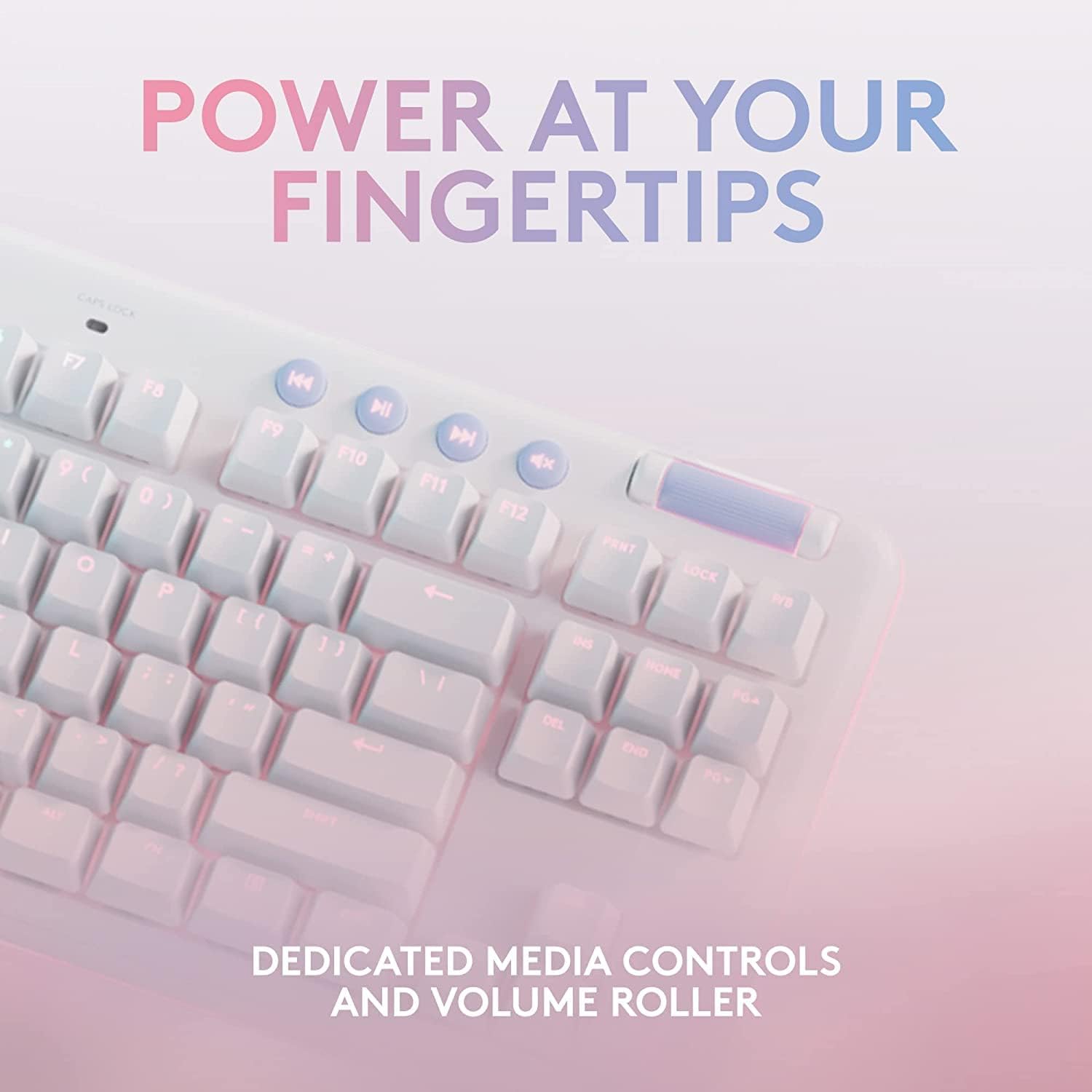 Logitech G713 LIGHTSYNC TKL Wired Mechanical Gaming Keyboard - Tactile Switches (GX Brown)- with Palm Rest - White Mist (Renewed)