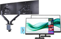 HP 24' Series 3 Pro 24' FHD Computer Monitor (1920x1080), 100Hz Anti-Glare Display, HDMI, VESA Mount, Black, Bundle with dockztorm hub and ErgoFlexy Dual Monitor Mount. (2Pack)