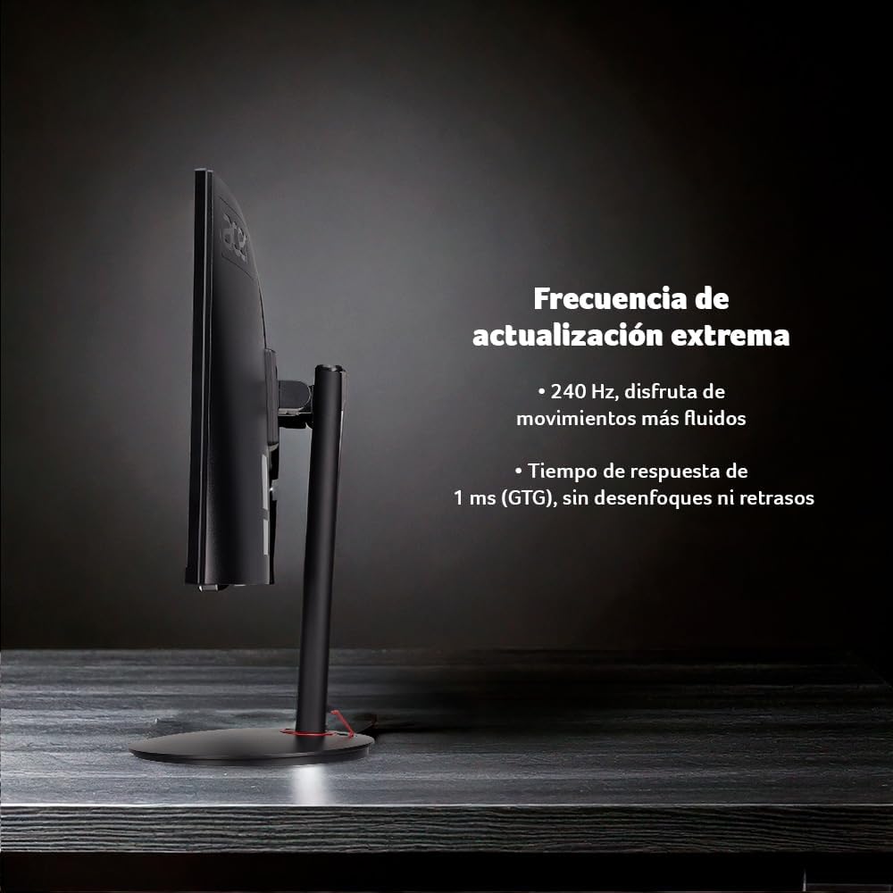 acer Nitro 27' 1500R Curved Full HD PC Gaming Monitor | AMD FreeSync Premium | 240Hz | 1ms VRB | Speakers | HDR10 | ErgoStand | VESA Mounting Compliant | 1 x DP 1.4 & 2 x HDMI 2.0 | XZ270 X2bmiiphx