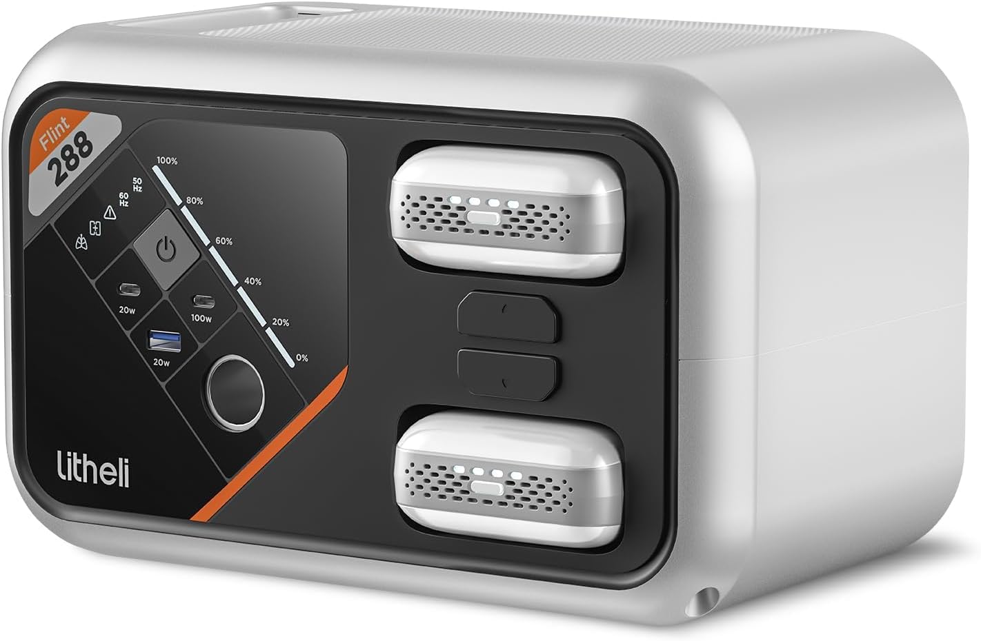 Litheli 288 Series Portable Power Station 287Wh, Lithium Battery Solar Generator（2 x 74Wh Battery Pack Shipped Separately), 300W AC Outlet, 0-95% in 50Min, Power Bank for Outdoor Emergency RV Van