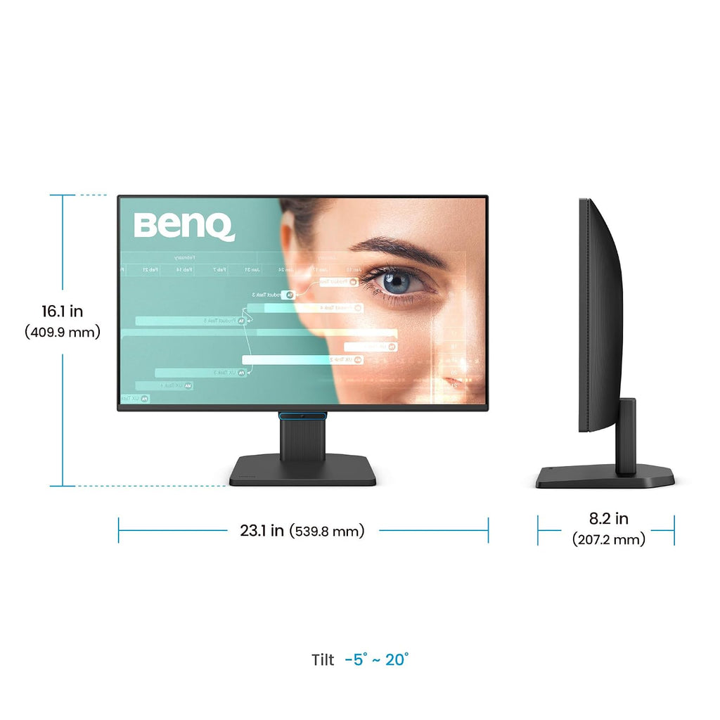 BenQ GW2490C 23.8' IPS Computer Montior 1080P FHD 144Hz Game-Ready, Home Office, USB-C, Visual Optimizer, Flicker-Free, Low Blue Light, Ultra Slim Bezel, TUV-Certified, Eye-CareU