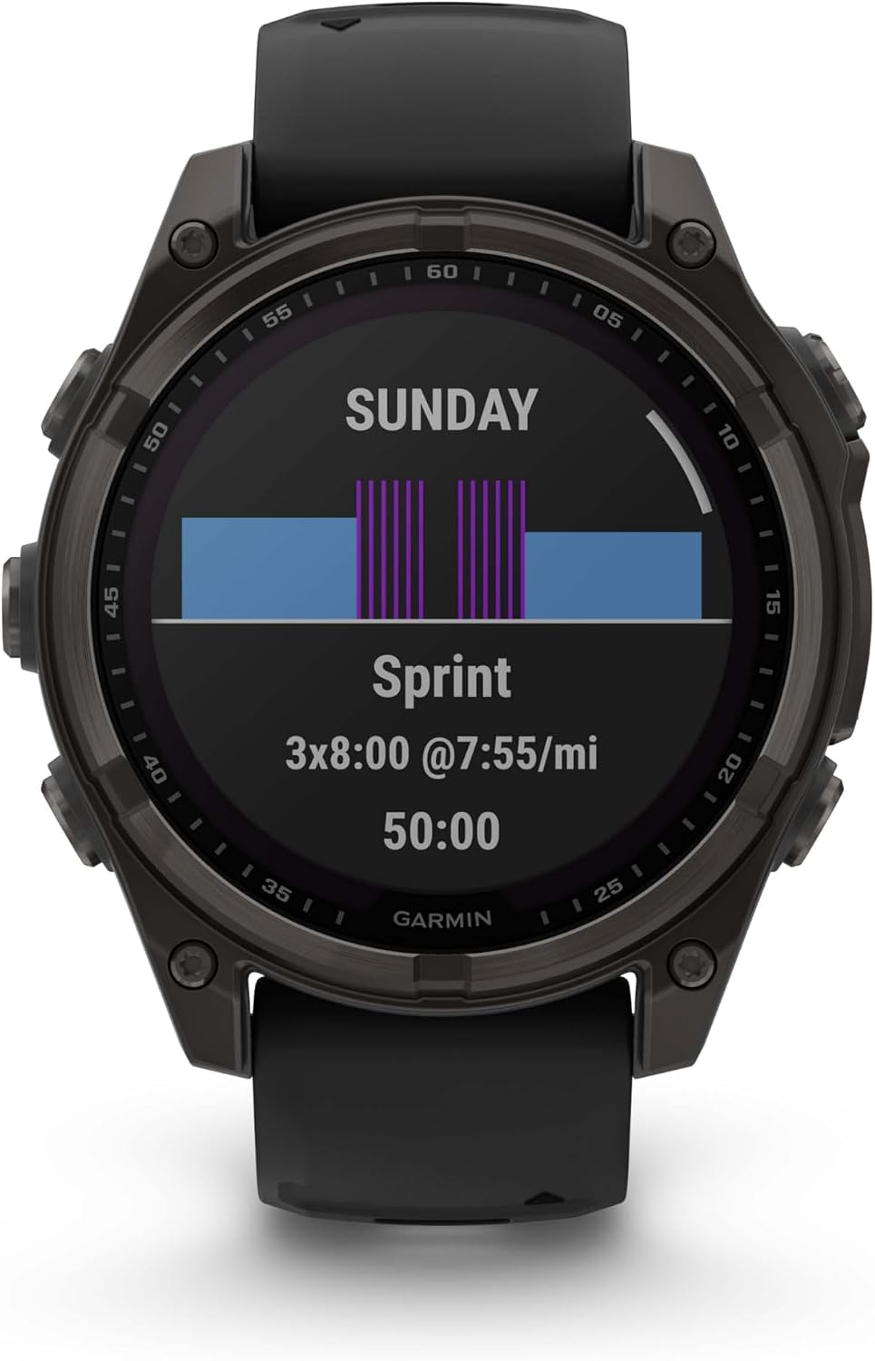 Garmin Fenix 8 47 mm, Multisport GPS Smartwatch, Solar, Sapphire, Carbon Gray DLC Titanium with Black/Pebble Gray Silicone, Built-in LED Flashlight, Voice Control Black Earbuds Bundle
