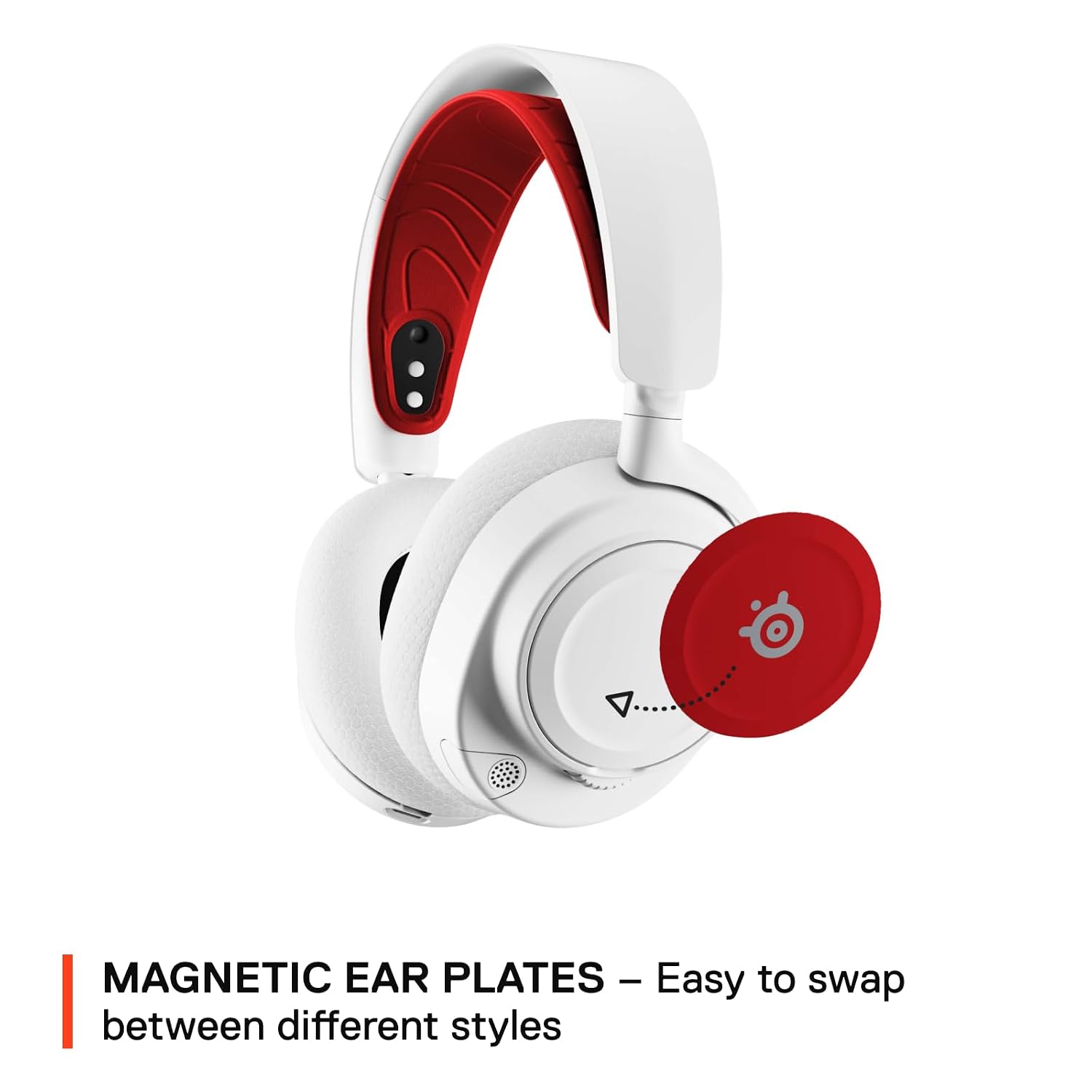 SteelSeries Arctis Nova 7P White Wireless Gaming Headset + Multi-Booster Pack Add-Ons — Mobile App Control — 38 HR Battery — Neodymium Magnetic Drivers — 2.4GHz/Bluetooth — PS5, PC, Switch, Mobile