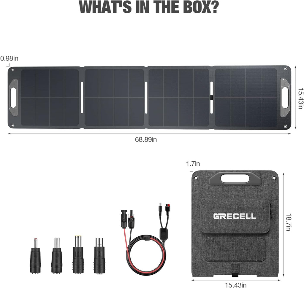 120W Portable Solar Panel for Power Station Generator, Ultra Light 5.7lbs, 25% High Efficiency IP65 Waterproof, 20V Foldable Solar Panel Charger for Camping, RV, Outdoor Use and Off-Grid Blackouts