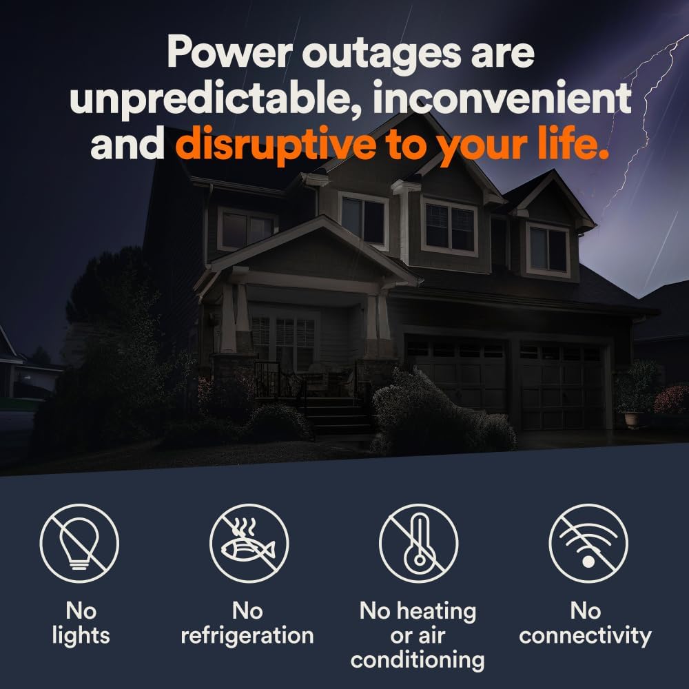 Generac Guardian 10kW Home Standby Generator with 100 Amp Transfer Switch - Automatic Whole House Backup Power for Storms, Emergencies, and Outages, WiFi Enabled, Runs on Natural Gas or Liquid Propane