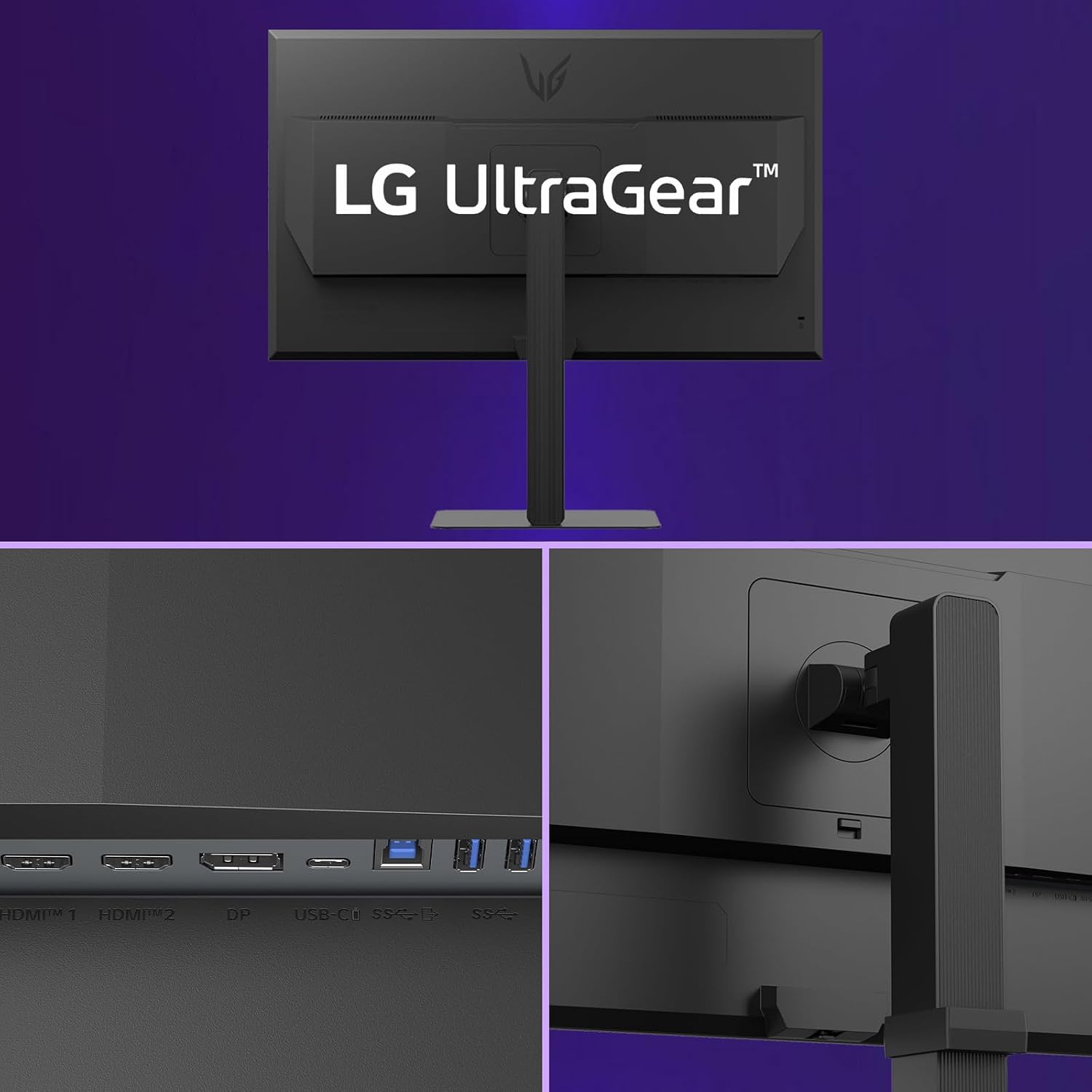 LG 27' QHD Ultragear Monitor, 300Hz, 1ms, NVIDIA G-Sync, AMD FreeSync Premium, VESA DisplayHDR 400,HDMI, Displayport, USB Type-C, Tilt/Height/Swivel & Pivot Adjustment Stand