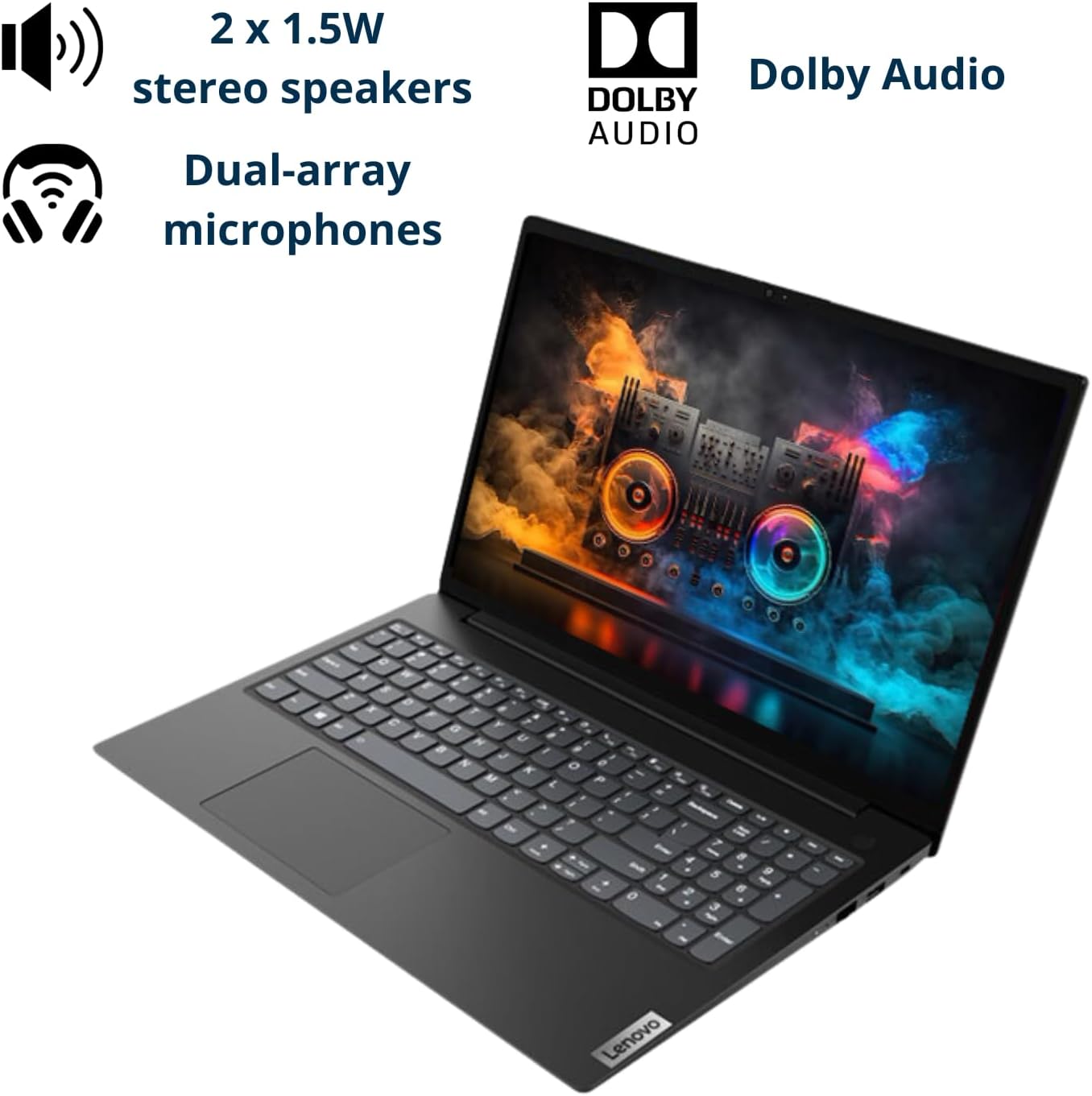 Lenovo V15 Laptop, 15.6' FHD Display, AMD Ryzen 5 5500U Hexa-core Processor (Beat Intel i7-1065G7), 16GB RAM, 1TB SSD, HDMI, RJ45, Numeric Keypad, Wi-Fi, Windows 11 Pro, Black