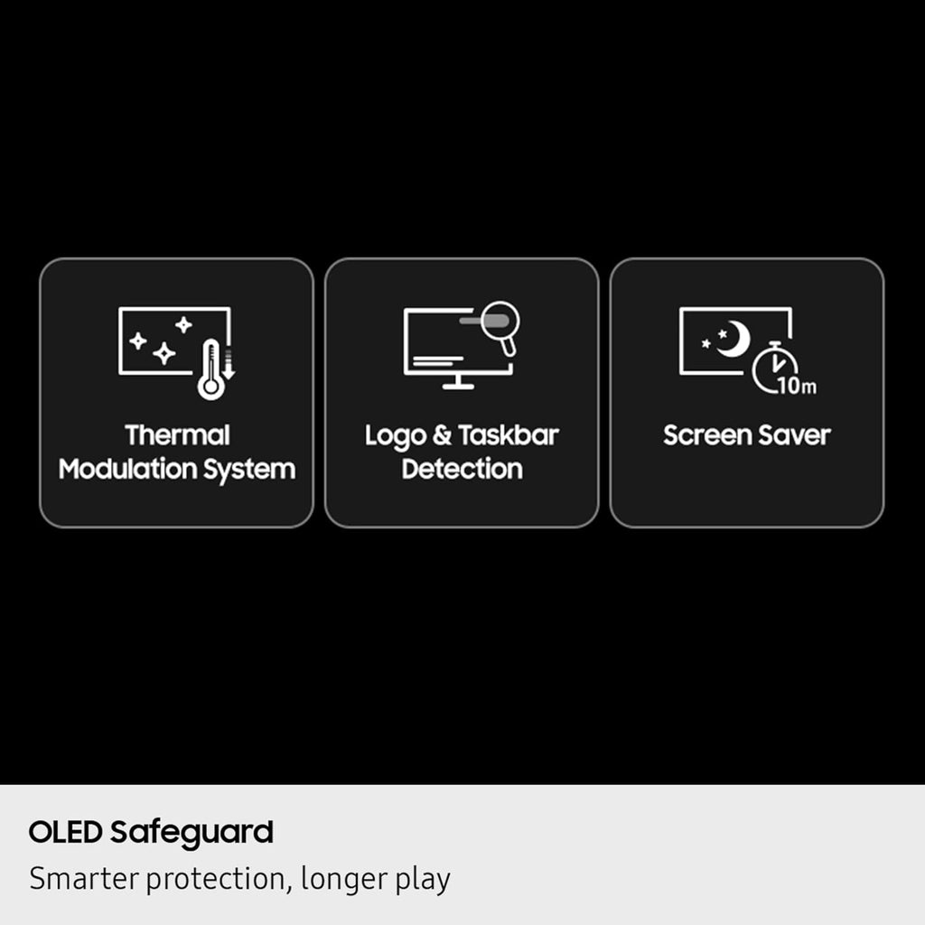 Samsung 27' Odyssey OLED G6 (G61SH) Gaming Monitor - QD-OLED, QHD (1440P), 240Hz, 0.03ms, Glare-Free, Pantone Validated, HDR10, Height-adjustable stand, OLED Safeguard, 3 Year Warranty, LS27HG612SNXZA