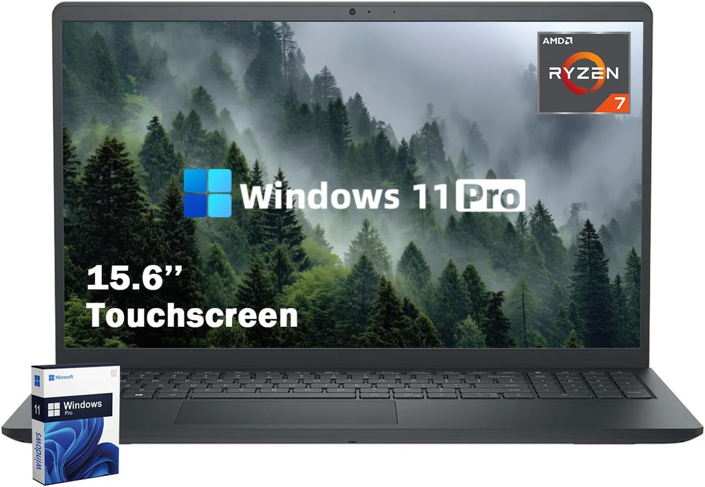 Dell Inspiron 15 3535 Touchscreen Laptop Computer, Windows 11 Pro, Copilot AI, AMD Ryzen 7 7730U, 15.6'' FHD IPS (1920×1080), 32 GB RAM + 1 TB SSD, Long Battery Life, AMD Radeon Graphics