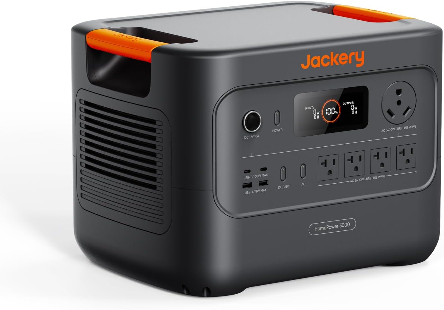 Jackery HomePower 3000 Portable Power Station, 3600W (Surge 7200W) Output, 3072Wh LFP Battery Solar Generator, Essential Home Backup for Home Use, Power Outage, RV, Emergencies (Solar Panel Optional)