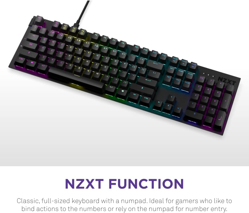 NZXT Function - Full Size Mechanical Keyboard - Black