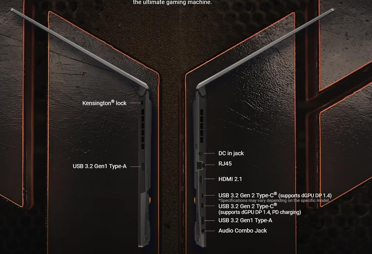 ASUS TUF A16 16' FHD 144Hz Gaming Laptop, AMD Ryzen 7 7445HS (6 Cores, Up to 4.7GHz), NVIDIA GeForce RTX 4050, 32GB DDR5 RAM, 1TB SSD, USB-C, Wi-Fi 6E, Bluetooth, Backlit Keyboard, Windows 11