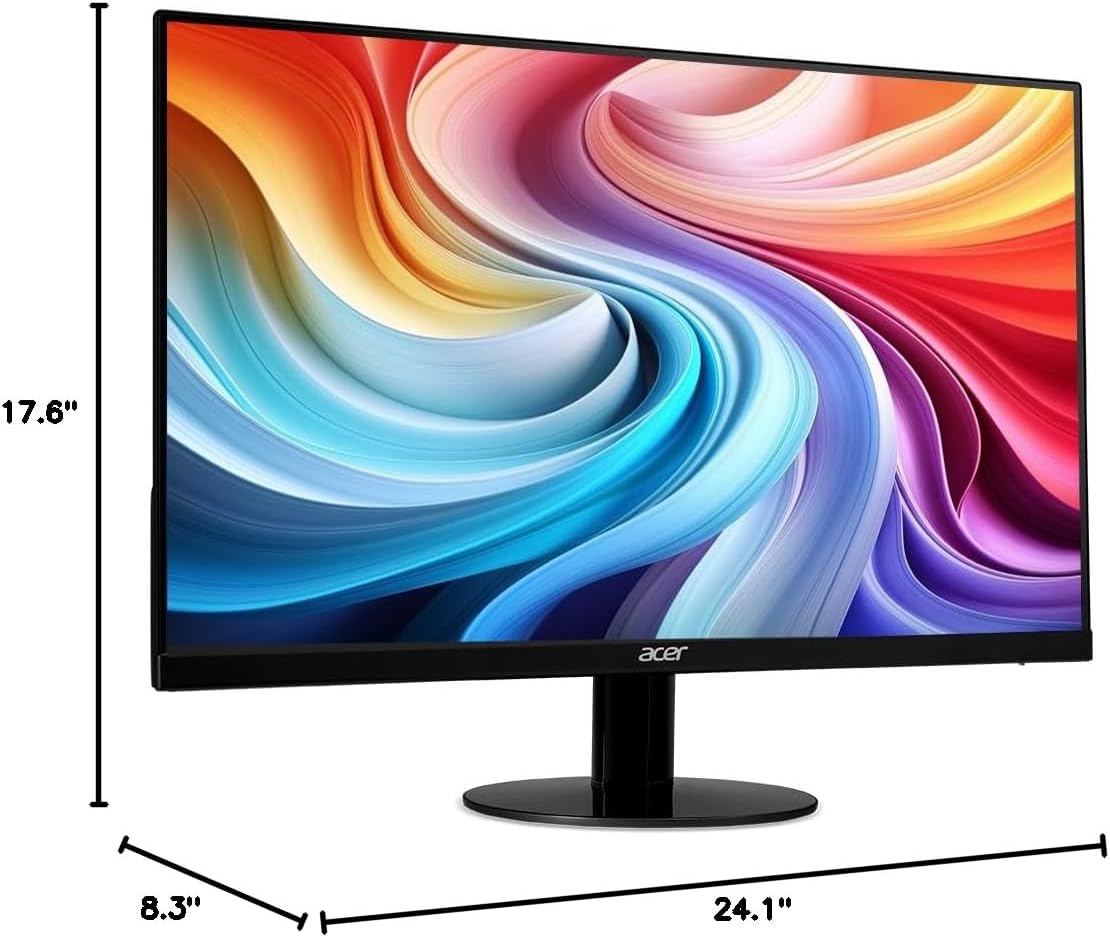 acer SB270 G0bi 27' IPS Full HD (1920 x 1080) Ultra-Thin Zero-Frame Gaming Office Monitor | Adaptive-Sync Support (FreeSync Compatible) | Up to 120Hz Refresh | 1ms (VRB) | Tilt | HDMI & VGA Ports