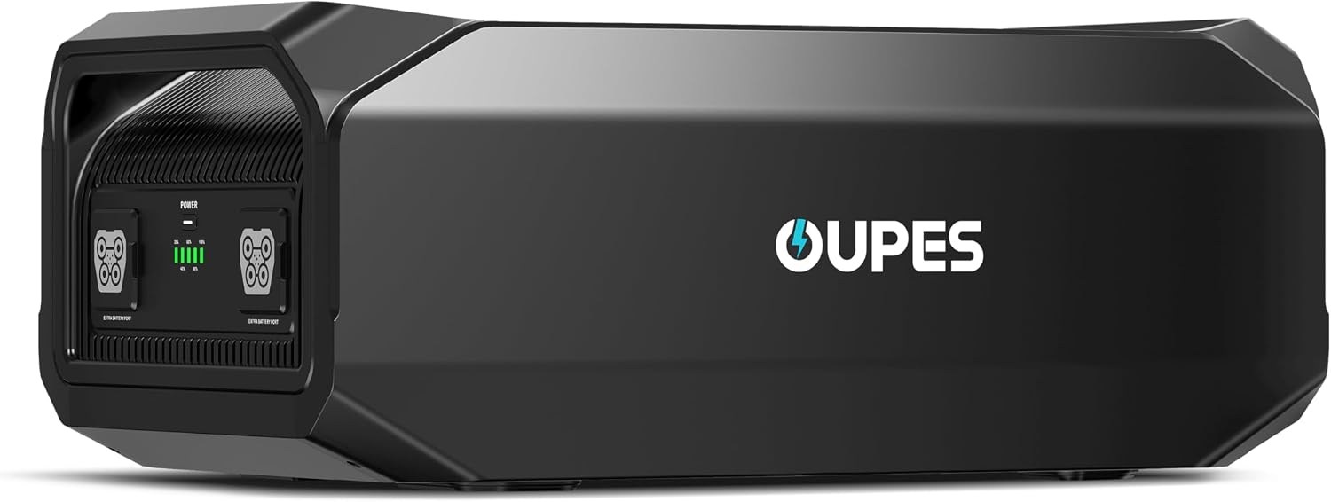 OUPES G5 Extra Battery 4608Wh Expansion Module for Guardian 6000 Power Station, LiFePO4 Battery with 4000+ Cycles, Seamless Home Backup Extension, Plug-and-Play Design for Emergency Power Resilience