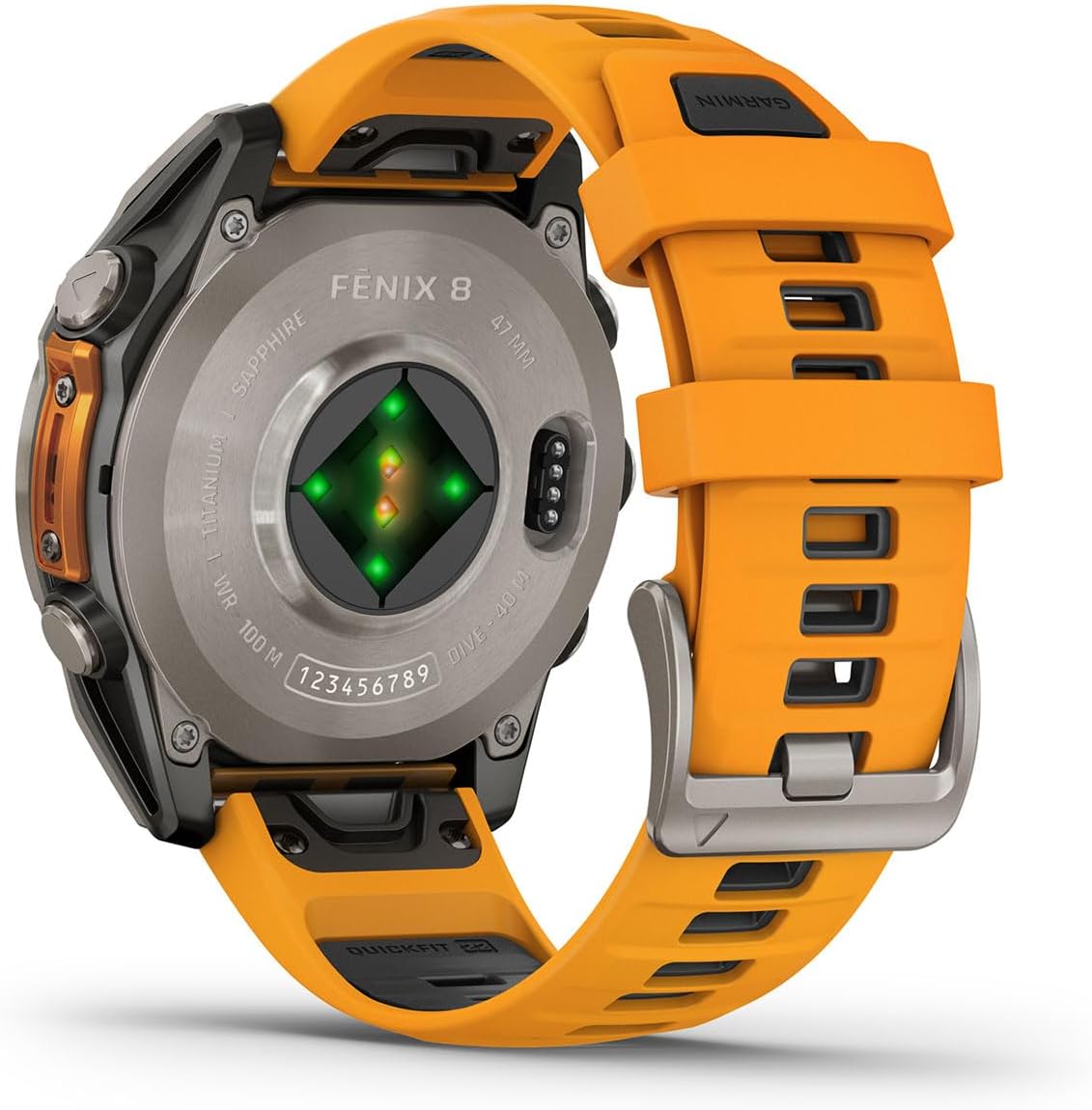 PlayBetter Garmin Fenix 8 AMOLED Sapphire (47mm, Titanium/Spark Orange) Multisport GPS Smartwatch Bundle - 1.4' Touchscreen, Built-in LED Flashlight Portable Charger & Screen Protectors