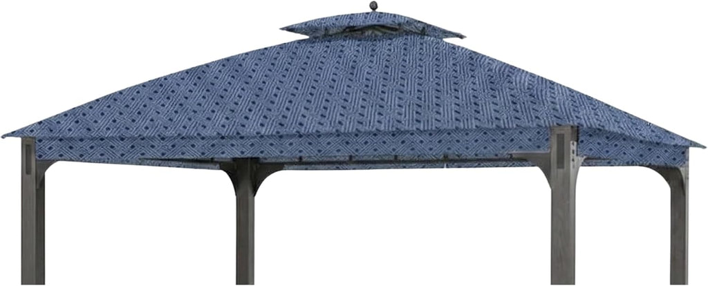 Garden Winds Durable 350 Replacement Canopy Top Compatible with Shadow Creek 10' x 12' Gazebo Model L-GZ1140PST - Midnight Trellis