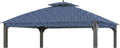 Garden Winds Durable 350 Replacement Canopy Top Compatible with Shadow Creek 10' x 12' Gazebo Model L-GZ1140PST - Midnight Trellis