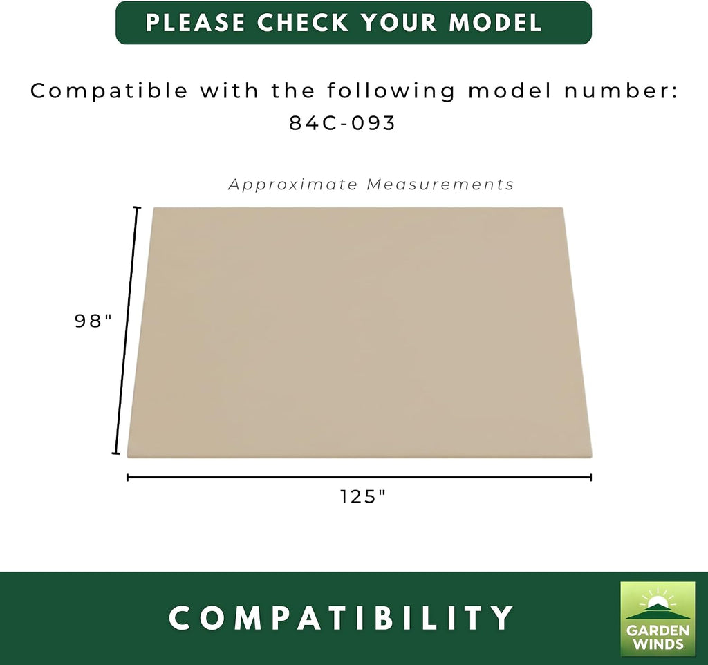 Garden Winds Reinforced Replacement Canopy Top Cover Compatible with The 84C-093 Outsunny 10' x 10' Pergola - Classic Sand, Riplock 350