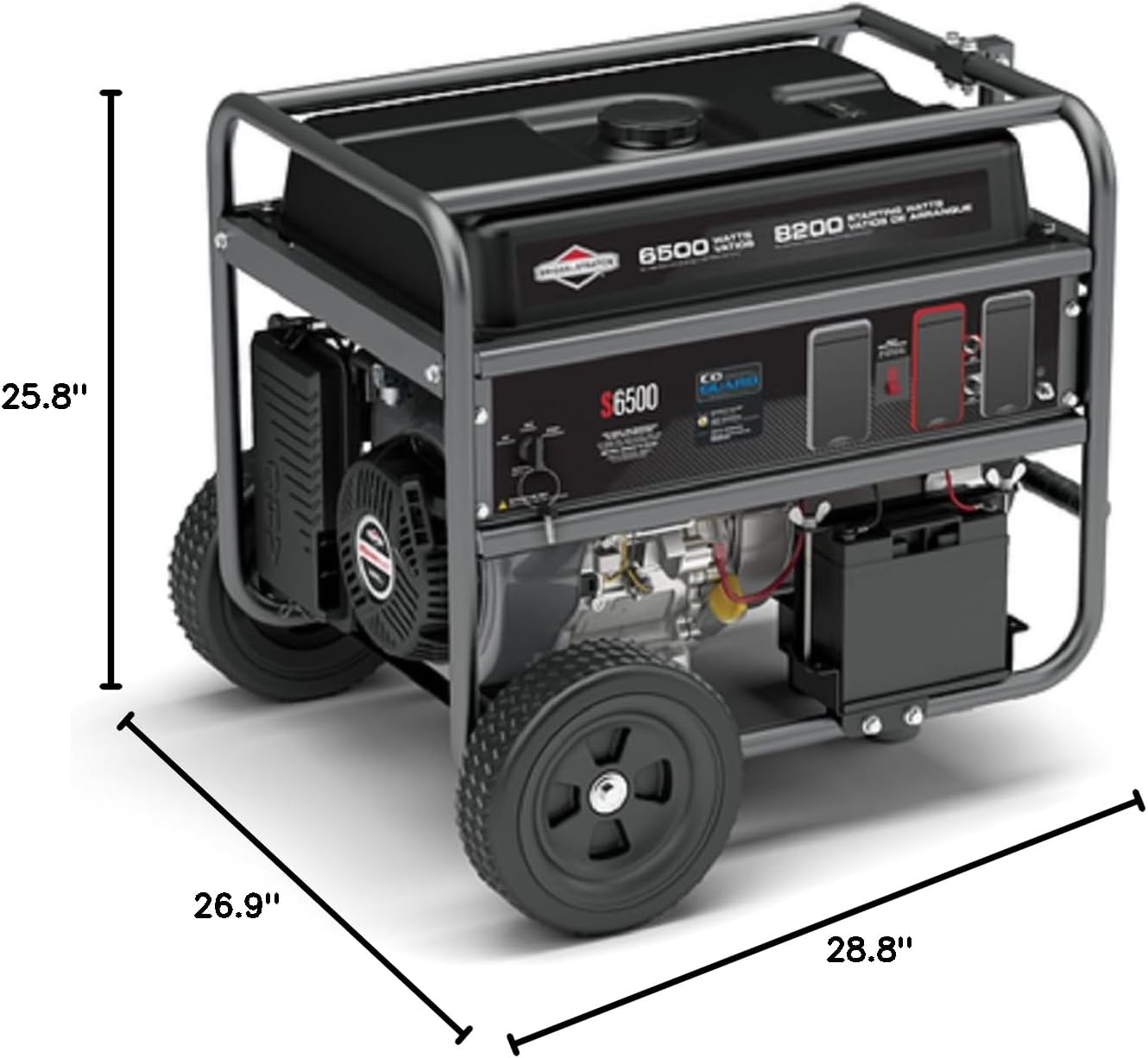 Briggs and Straton, 6500W Portable Generator, Outdoor, Electric Start