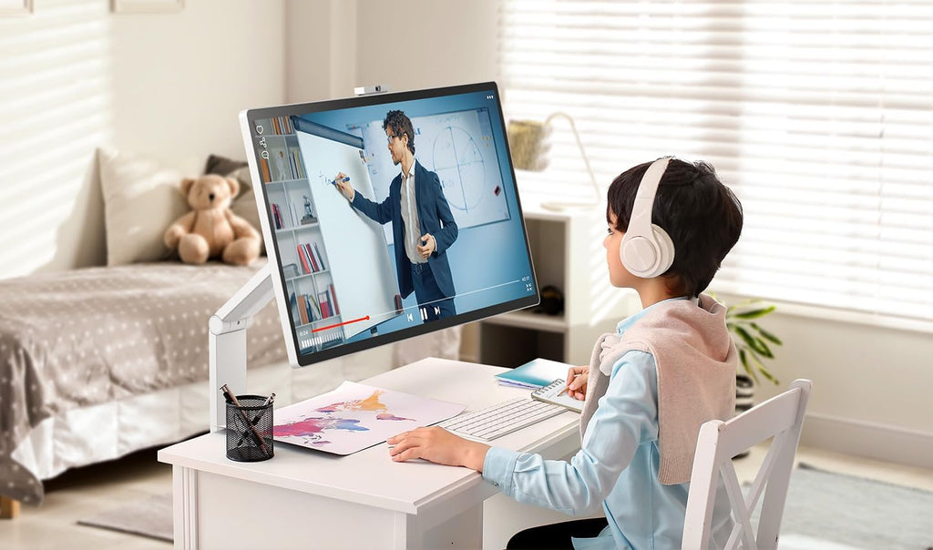 LG Smart Monitor Swing 32U889SA-W 32-Inch 4K UHD (3840x2160) IPS Touchscreen on a Fully Adjustable Wheeled Base HDR10, webOS, Built-in Speaker, HDMI, USB Type-C, Tilt/Height/Swivel/Pivot Stand, White