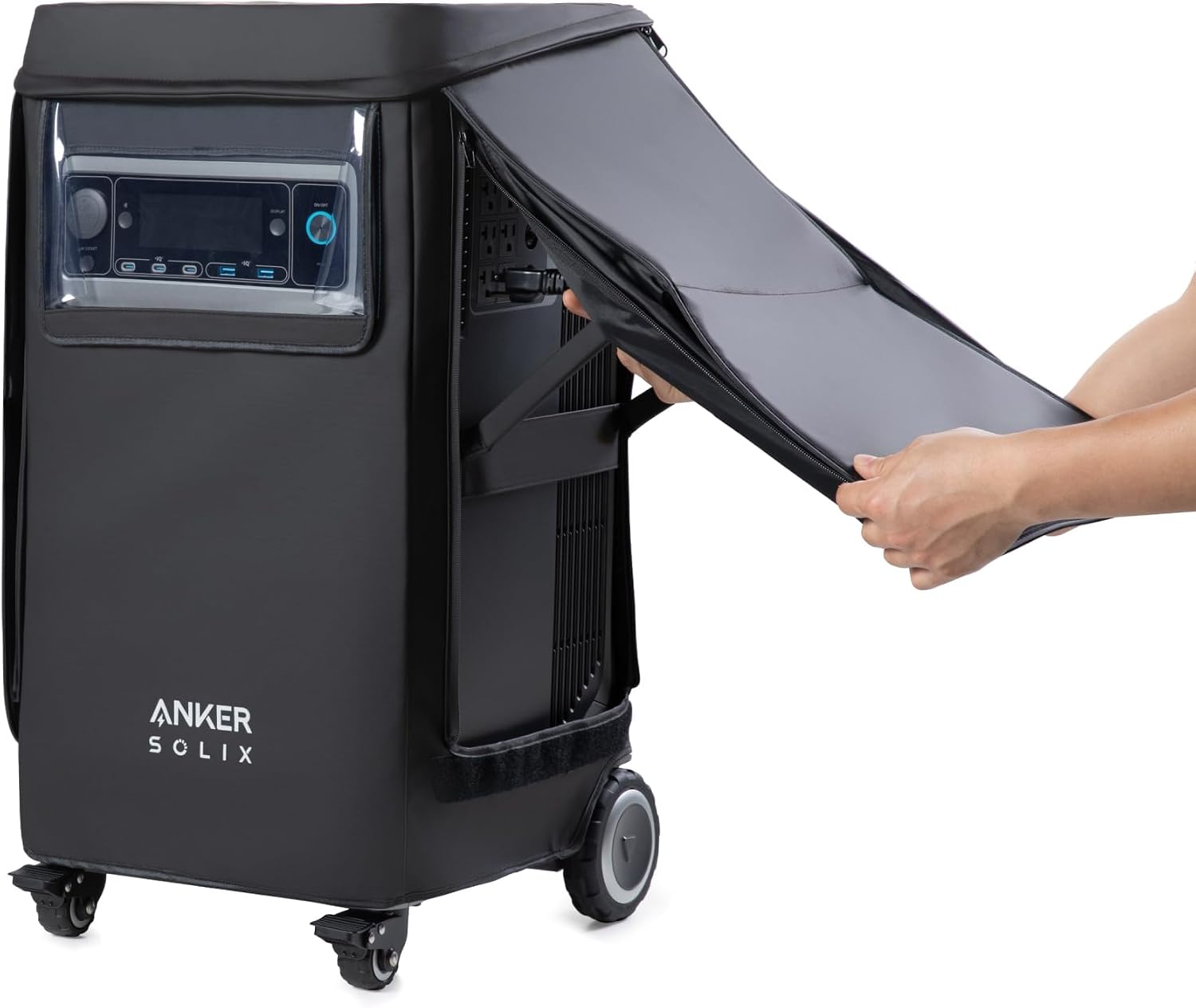 Anker SOLIX F3800 Portable Power Station with Protective Cover, 3840Wh LiFePO4 Batteries, Ultra-High 6000W AC Output, Solar Generator for Home Backup, RVs, Emergencies, Power Outages, Outdoor Camping