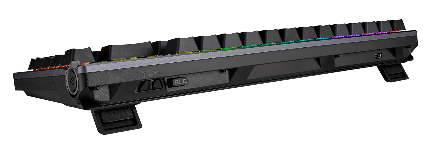 ASUS ROG Azoth Wireless Mechanical Gaming Keyboard – 75% TKL, Tri-Mode Connectivity, Hot Swappable Pre-lubed ROG NX Storm Clicky Switches, PBT Keycaps, RGB, OLED Display, PC/Mac Support - Black